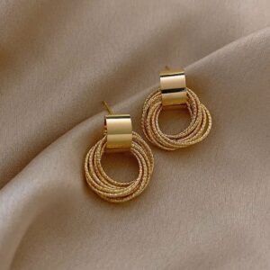 Elegant Multi-Layered Circle Studs