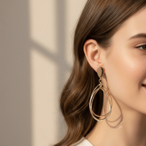 3-Layer Gold Petal Earring