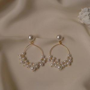 Elegant Pearl Hoops
