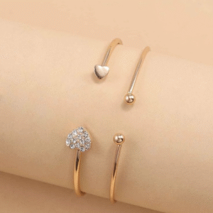The Sparkling Heart Bangle | Adjustable Heart Kada