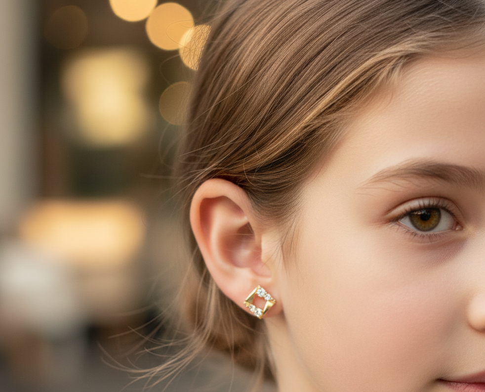 Diamond Square Studs