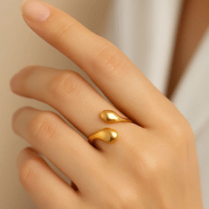 Golden Teardrop Ring