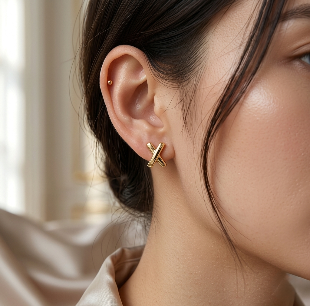 Minimalist X Stud Earrings