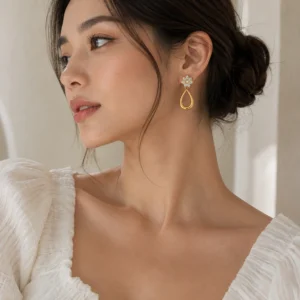 Gold Floral Drop