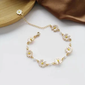 daisy flower bracelet