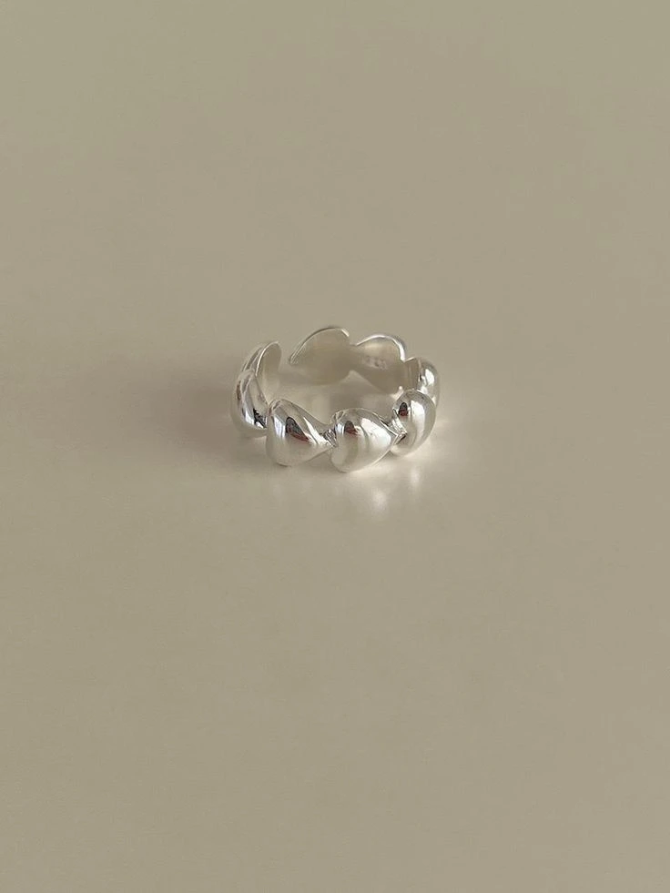 silver heart ring