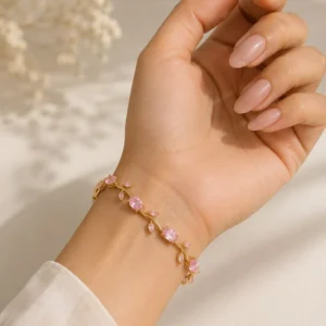 pink crystal bracelet