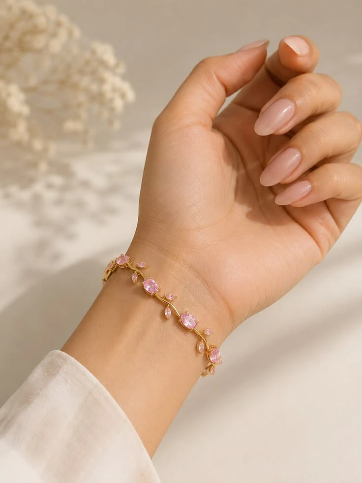 pink crystal bracelet