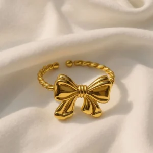 gold bow ring