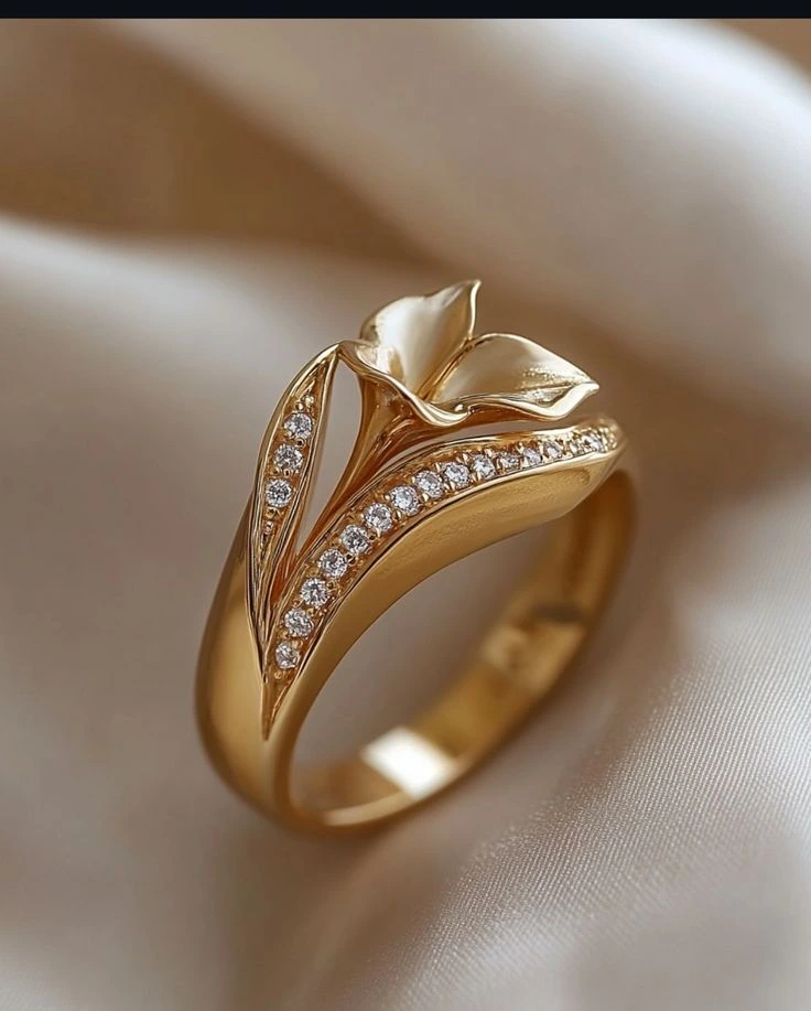 gold flower ring