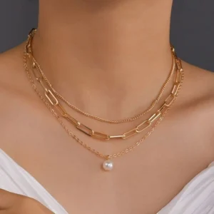 layered chunky chain necklace